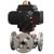 Dwyer Instruments - WE34-GMD03-T3-A - 3-Way Flanged SST Ball Valve 120 VAC Flow Path C 1-1/2