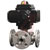 Dwyer Instruments - WE34-GMD03-T1-D - 3-Way Flanged SST Ball Valve 24VDC Flow Path A 1-1/2