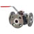Dwyer Instruments - WE34-JHD00-T4 - 3-Way Flanged Stainless Steel Ball Valve  Flow Path D 3