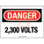 Panduit - PPS0710DV010 - 2300 VOLTS DANGER Header Polyester Adhesive Sign|70387012 | ChuangWei Electronics