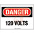 Panduit - PPS0710DV004 - 120 VOLTS DANGER Header Polyester Adhesive Sign|70387006 | ChuangWei Electronics
