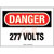 Panduit - PPS0710DV014 - 277 VOLTS DANGER Header Polyester Adhesive Sign|70387016 | ChuangWei Electronics