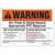 Panduit - PVS0507W2103Y - write-on area WARNING. adhesive vinyl sign WARNING (Header) orange/black 5x7