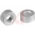 RAF - 1122-4-AL-7 - #4 clear hole 1/4 in OD 1/8 inch length aluminum iridite clear round Spacer|70006316 | ChuangWei Electronics